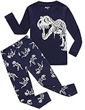 Boy Pajamas 100% Cotton Dinosaur Toddler Pjs Sleepwear Kids Clothes Pant Set