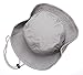 Summer Outdoor Boonie Hunting Fishing Safari Bucket Sun Hat with adjustable strap(Grey,LXL)