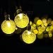iDOO 30 LED Solar Powered Outdoor Indoor String Lights Crystal Ball 20ft IP65 Waterproof Ambiance Lighting for Christmas Garden Patio Party Path Yard Decorations