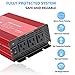 Quesvow 1000W Car Power Inverter DC 12V to 110V 3 AC Outlets Home Car RV Solar Power Converter for Household Appliances in case Emergency, Hurricane, Storm and Outage