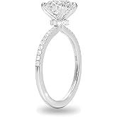 VISDIV 2CT Sterling Silver Engagement Rings AAAAA Cubic Zirconia CZ Wedding Promise Bands For Women Round Solitaire Simulated Diamond Silver/Gold Size 5-10