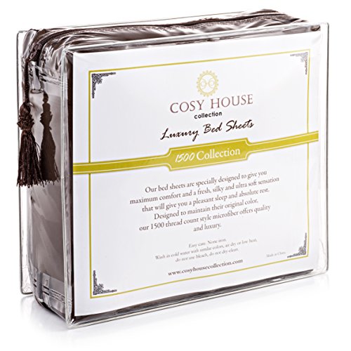 Cosy House Collection 1500 Series Twin Size Sheet Set Deep Pocket Silky Soft & Cool Bed
