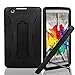 LG G Pad X 8.0 V521 Case, {NFW} Premium Hybrid Drop Proof Armor Defender Full-body Protection Heavy Duty Kickstand Case for LG G Pad X 8.0 V521/G Pad III 8.0 V525 2016 (T-Mobile) (HVD Black/Black)