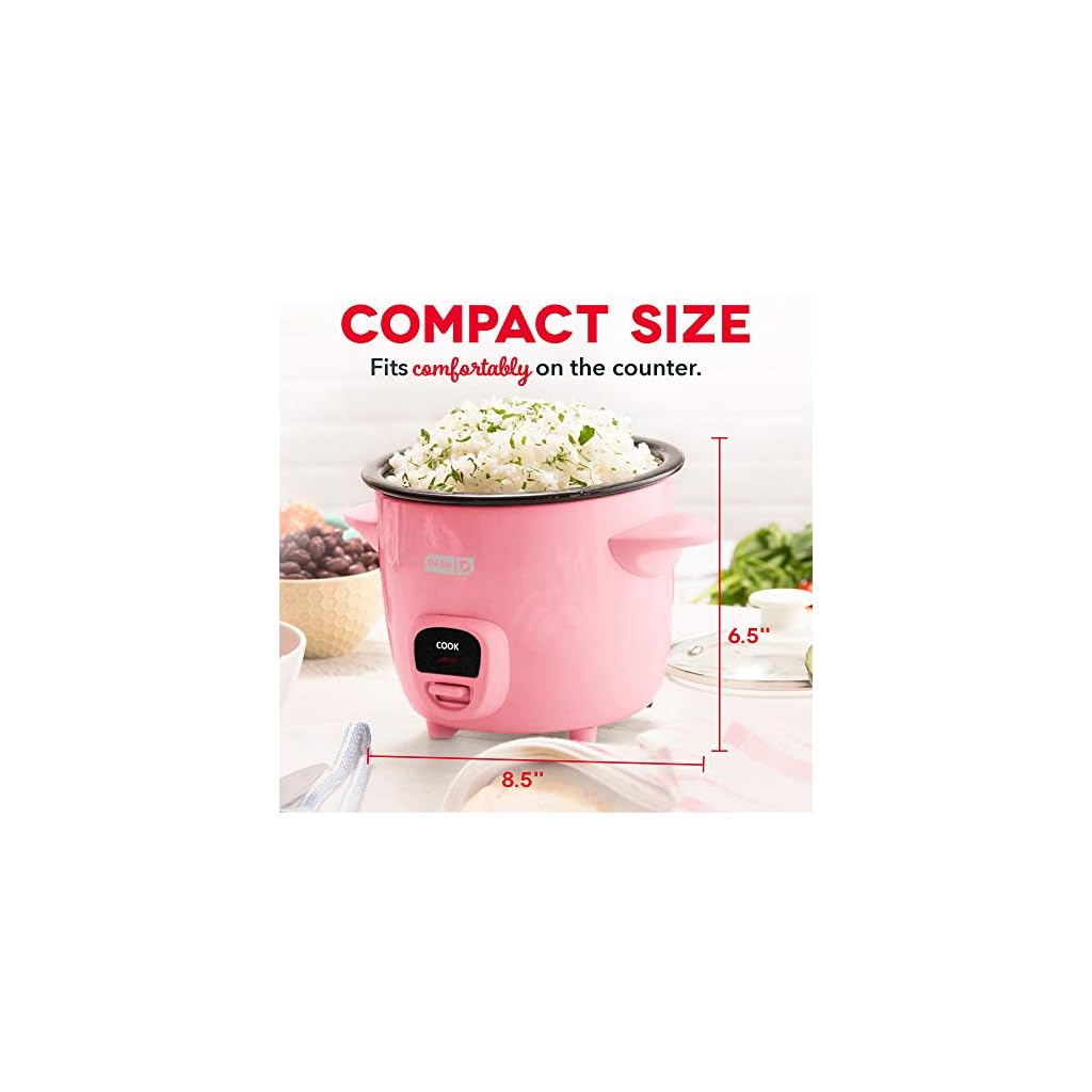 DASH Mini Rice Cooker Steamer with Removable Nonstick Pot, Keep Warm