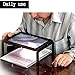 TOAO Hands-free Full Page Magnifier for Reading With LED Lights - 3X Magnification-Has Flip Out Legs That Can Stand Over Document-Comes With Neck Cord-Lightweigh,Compact, Portable For Reading