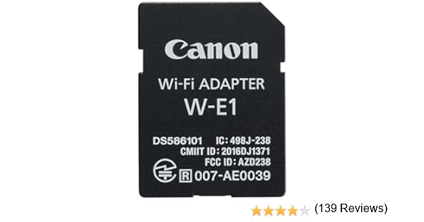 Canon W-E1 - Adaptador WiFi para cámaras Canon EOS 7D Mark II, EOS ...