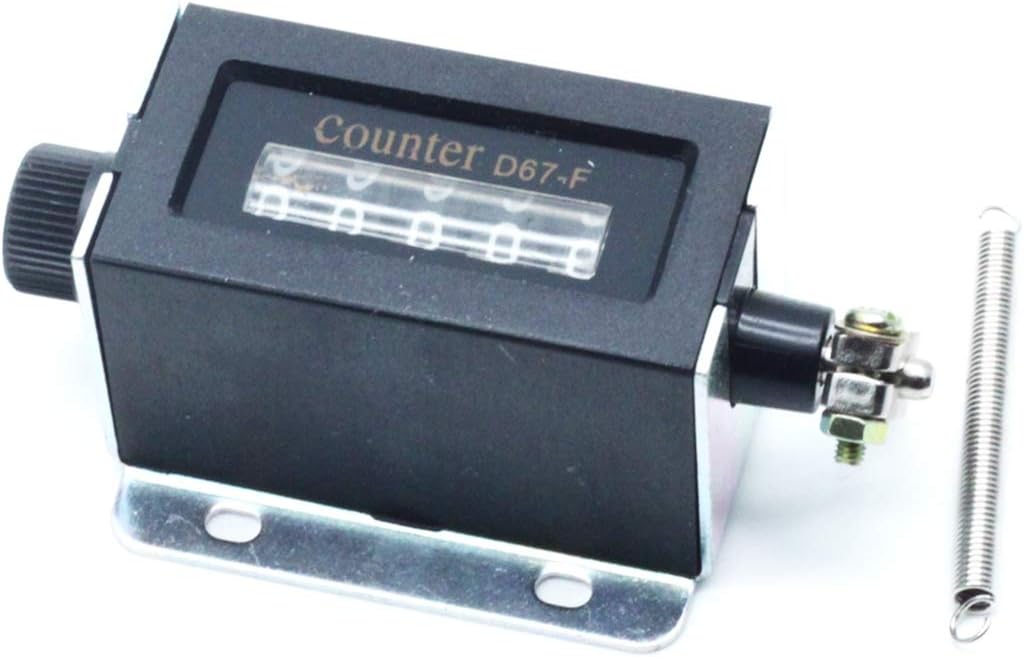 Mecion 5 Digits Manual Tally Counter D67-F Resettable Rotary Pulling Pull Counter