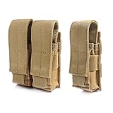 Hugmania Tactical Pistol Mag Pouch (Triple (2+1) - Tan)