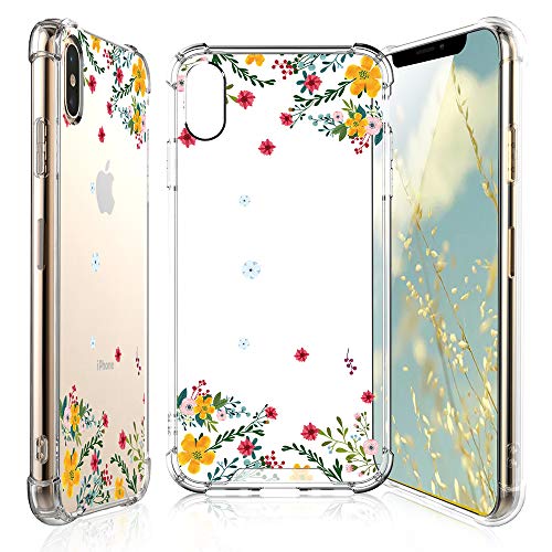 TJS for iPhone Xs Max Case with Tempered Glass Screen Protector