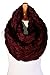 Basico Women Winter Chunky Knitted Infinity Scarf Warm Circle Loop Various Colors (Chunky Burgundy)