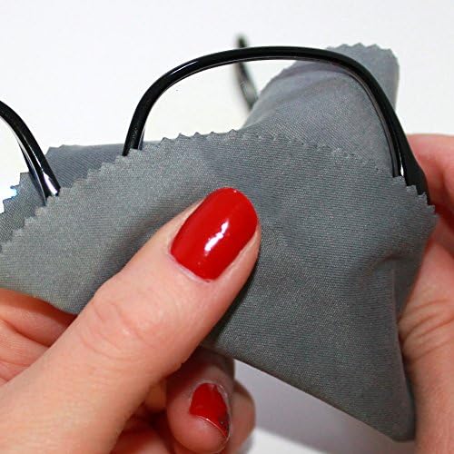 Extra Soft Microfiber Cloths, Witty Clean Pack of 5 Cleaning Cloths, Best for Cleaning Eyeglasses, Lens, Tablets &amp; Phones, Laptop &amp; LCD TV Screens, iPhone Glass Cleaner, 5.5 inches Dia, Gray