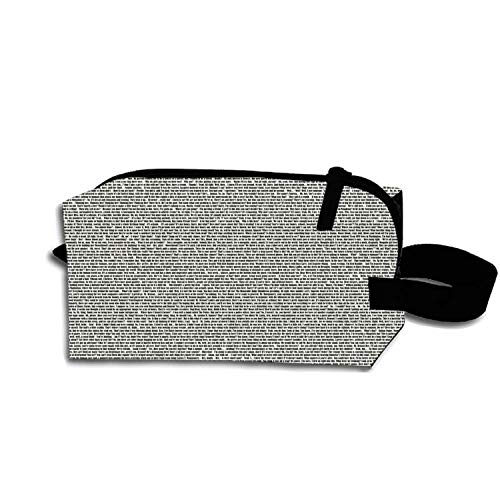 Bee Movie Script Clutch Bag Travel Cosmetic Bags Portable Makeup Organizer