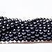 AMZ Beads - 250 Loose 8mm Glass Rich Round Pearls Jewelry Making DIY Craft Beads (Jet Black)
