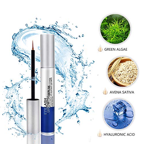 Eyelash Growth Serum, Eyelash Enhancer Lash Booster Eyebrow Growth Serum for Long, Luscious Lashes and Eyebrows-Irritation Free Formula(5ml) Blue