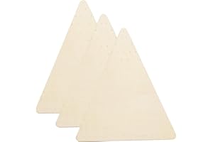 Wreath Boards 3Pcs 12 x 14" Wood Triangular Wreath Frame with Holes Decorative DIY Crafts Form for Halloween & Christmas, Hom