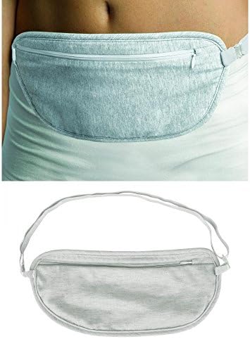Travelon Ladies Undergarment Waist Pouch Travel Money Belt Fanny Pack Grey New !