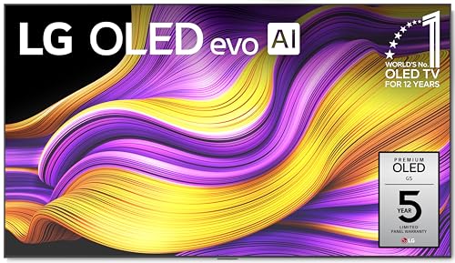 LG 83-Inch Class OLED evo AI 4K G5 Series Smart TV w/Dolby Atmos, Dolby Vision, HDR10, AI Super Upscaling 4K, Filmmaker Mode, Wow Orchestra, Alexa Built-in (OLED83G5WUA, 2025) (Renewed)