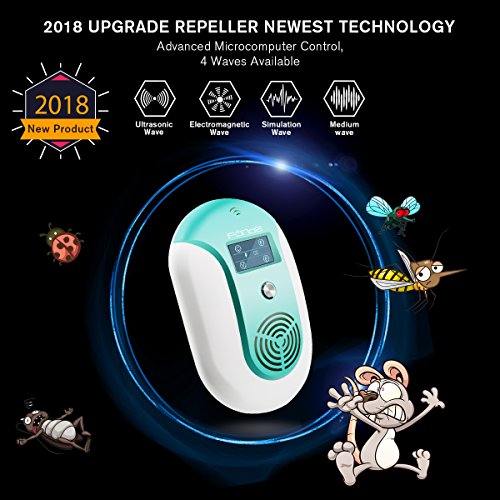 Ultrasonic Pest Repeller, Electronic Mosquito Repellent Variable Frequency Effective Plug in Bug Pest Repellent Smart Indoor Pest Control for Mice Wasp Squirrel Roach Spider Ant Rodent (blue)
