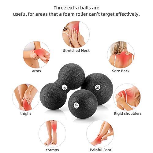 LYCAON EPP Foam Roller Set (6 PCS), Training High-Density Deep Tissue Massage Set for Deep Tissue Muscle Recovery/Myofascial Release/Pilates/Yoga/Cross Fit/Sport and Fitness (EPP Foam Roller Set-B) - Thumbnail 4