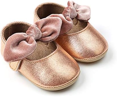 Dean458y -Bowknot Infant Baby Girls Princess Soft Sole Anti-Slip Prewalker Toddler Shoes