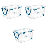 Sterilite 120 Qt Wheeled Gasket Box, Stackable