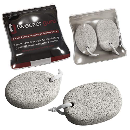 Pumice Stone for Feet (2-Pack) - Premium Callus Remover for Feet and Hands - Pedicure Tools, Exfoliation to Remove Dead Skin - Natural Foot File Scrubber