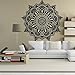 Cukudy Wall Sticker Indian Mandala Flower Mural Home Vinyl Family Bedroom Wall Decal