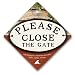 Please Close The Gate Cast Iron Oval Sign
