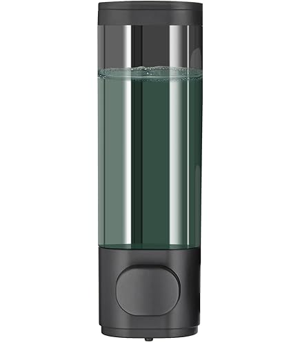 Wall-Mounted Shower Pump Soap & Shampoo Dispenser – Large Capacity 16.9/33.8 Oz, Pull Rod Dispensing, ABS Material, Clutter-Free For Bathroom (Black, Single)