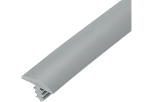 uxcell T Rubber Trim Molding, 5/8 Inch x 10 ft Edge Banding Trims Flexible Plastic Center Barb Tee Molding for Table, Game an