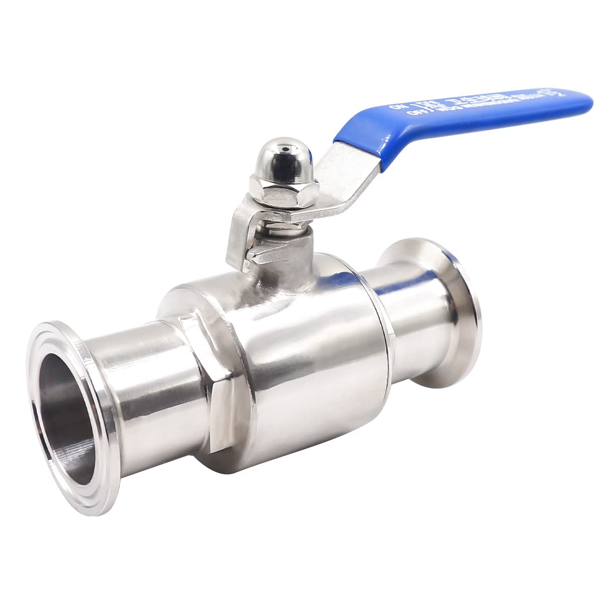 Photo 1 of Horiznext stainless steel 1-1/2 inch tri clamp clover ball valve two way weldless for sanitary home brew flow tube fitting