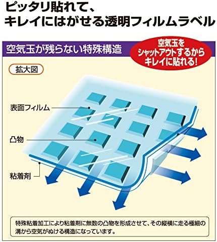 Amazon エーワン ラベルシール 光沢フィルム 透明 ノーカット 5シート 292 ラベル用紙 文房具 オフィス用品