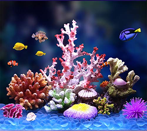 Danmu 1pc Of Polyresin Coral Ornaments Aquarium Coral Decor For