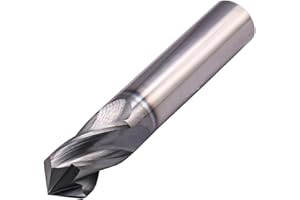 SEFHLI Solid Carbide Drill Mill(1Pc, 1/2in), AlTiN Coated, 4 Flute, 90° Included Angle, 1/2" Cutting Dia, 1/2" Shank Dia, 1" LOC, 3" OAL for Milling Alloy Steel, Hardened Steel, Iron, Copper