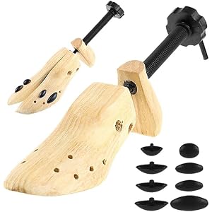 kowaku Shoe Stretcher Wooden Boot Stretchers Cowboy Leather Widener Women Forms Men Trees Expander Metal Crank Pressure Relie