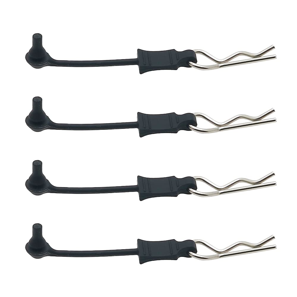 ARRMA AR390165 Body Clip Retainer &body clips for 1/10 ARRMA 3s&Mega Vorteks Senton Granite Big Rock Typhon etc upgraded parts 4pcs/set (Black)