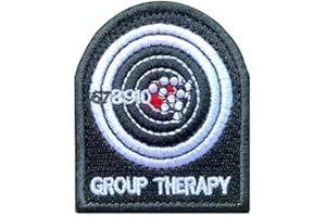 Antrix Tactical Group Therapy Team Bullseye Target Applique Fastener Hook and Loop Military Emblem Badge for Backpacks Caps Hats Bags Collection 2.75x2.45"
