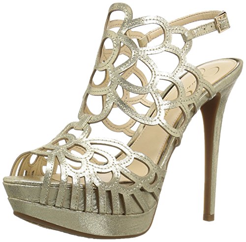 Jessica Simpson Women's Weslynn Platform Pump, Pale Gold, 8 M US