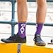 Gumball Poodle GAY RAINBOW SOCKS Rainbow Striped Socks - Gay Pride Socks - Rainbow Socks - Purple