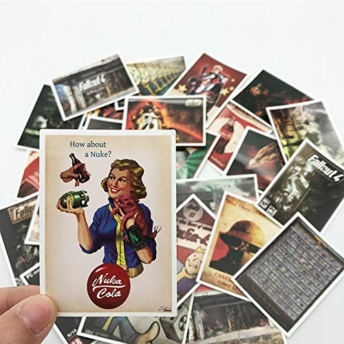 25 Pcs Fallout 3 4 Game Sticker for Luggage Skateboard Phone Laptop Moto Bicycle Wall Guitar Waterproof PVC Stickers