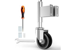 Homhoo Spring Loaded Gate Casters 5” Heavy Duty Gate Caster Wheels with Hardware 400 Lbs Load Capacity