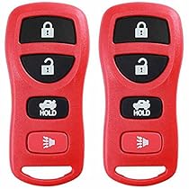 KeylessOption Keyless Entry Remote Control Car Key Fob Replacement for KBRASTU15-Red (Pack of 2)