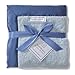 SwaddleDesigns Cozy Stroller Blanket, True Blue with Satin Trim