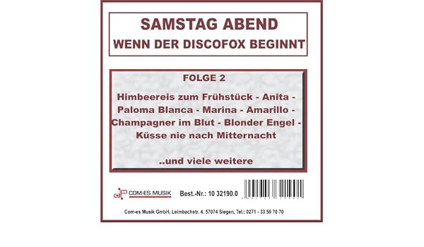 Samstag Abend Wenn Der Discofox Beginnt Folge 2 By Various