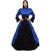 GRACEART Women Victorian Rococo Dress Gothic Ball Gown Costumes (Dress & Hoop skirt)