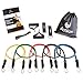 Actifox Resistance Band Set Portable Gym Set for Weight Exercise, Fitness Workout, Yoga – 5 Stackable Bands (5–130lbs), Ankle Straps, Handles, Door Anchor, Bag, 80 Exercises Book (Paperback)