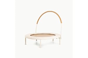 Gathre Springless Toddler Trampoline with Handle for Kids 3-6 | Wipeable Trampoline Pad | Movement, Balance, Fun | 55 lb Weight Limit | 11.5" Diameter