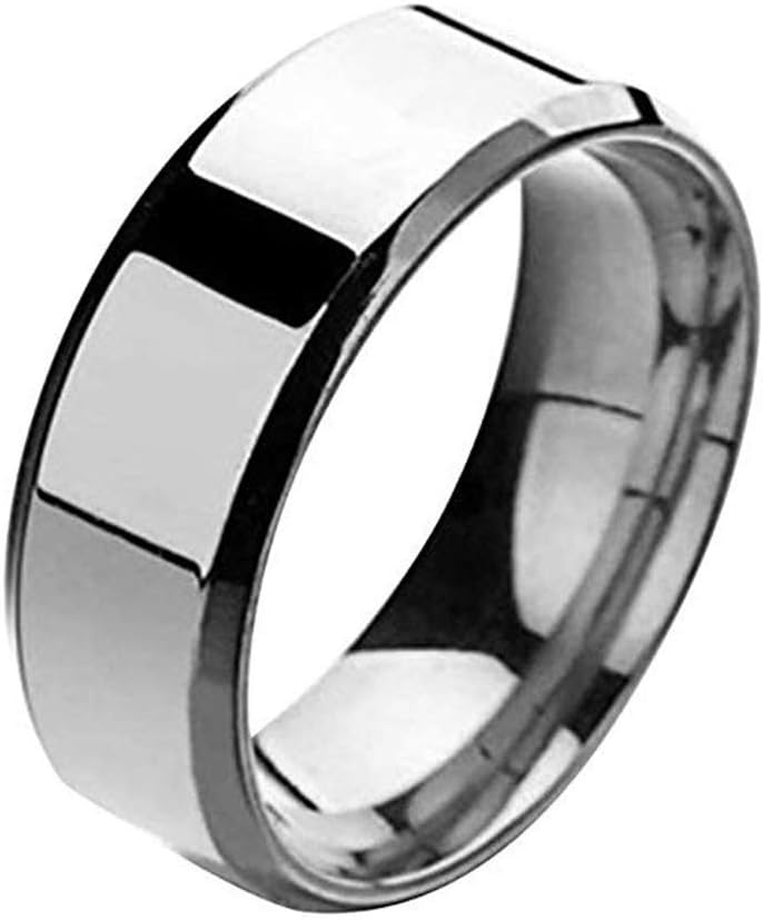 Panfinggin Big Sale for Valentine's Day Women's Men's Fashion Stainless Steel/Spinner Ring Wedding Band Ring, 5-13 (US)