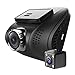 Ampulla Cruiser Dual Dash Cam, Super HD 1296P Front & 720P Rear Dash Cam 170°& 160°Ultra Wide Angle Dashboard Camera G-Sensor WDR LDWS & 32GB Card Included