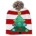 Supervisor Lotsa Lites! Flashing Holiday Knitted Hat Light Up Beanie (Red & White)